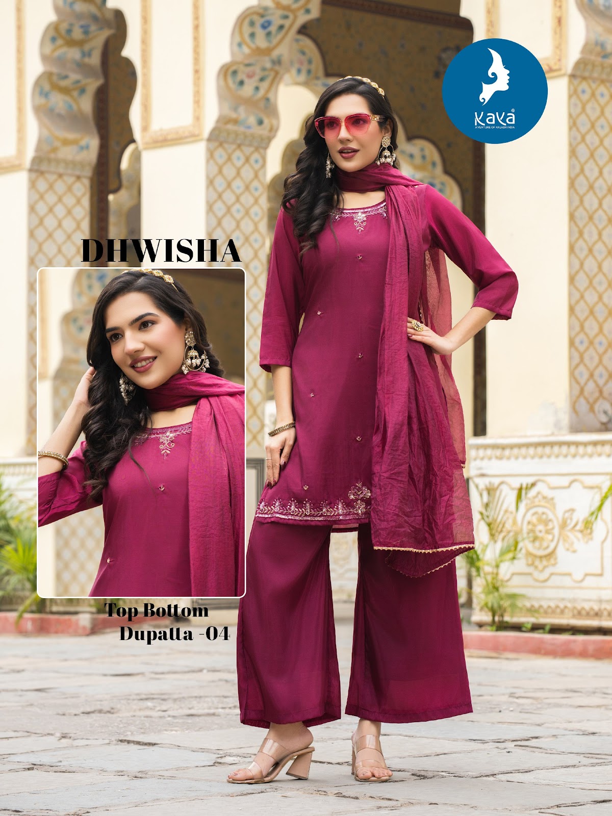 Dhwisha Kaya Readymade Pant Style Suits Exporter India