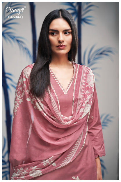 Dhyara S4594 Ganga Cotton Pant Style Suits Wholesale
