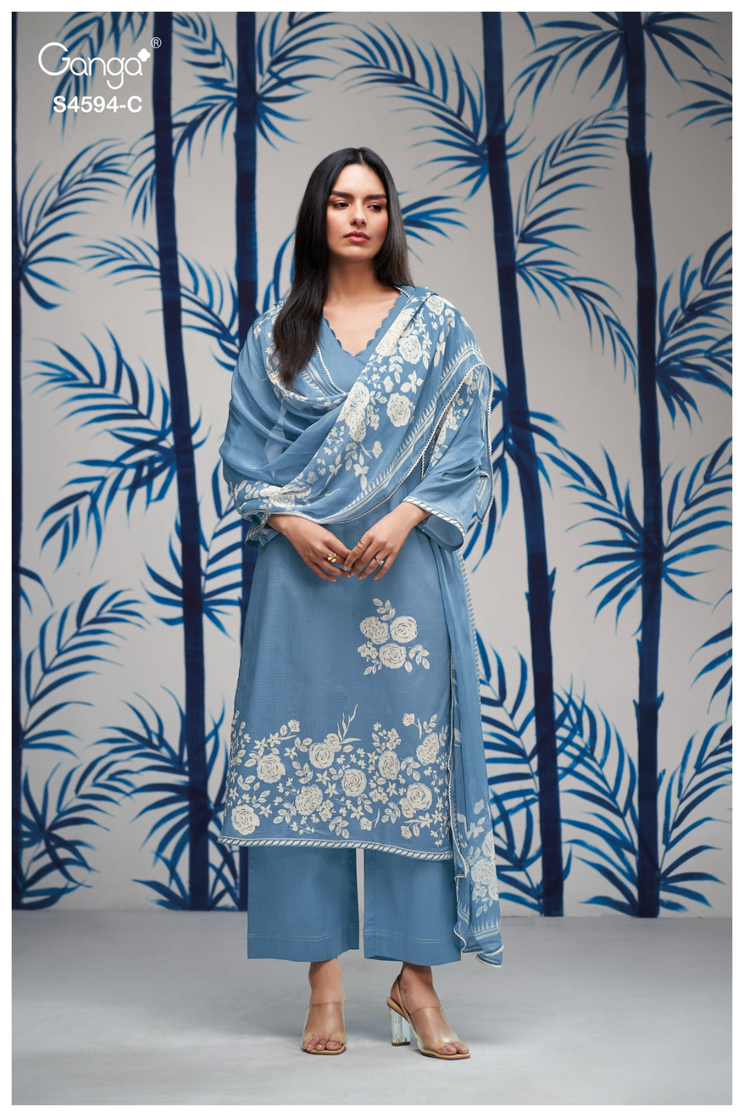 Dhyara S4594 Ganga Cotton Pant Style Suits Wholesale