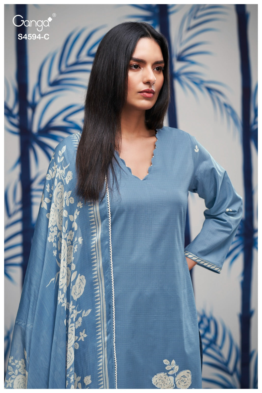 Dhyara S4594 Ganga Cotton Pant Style Suits Wholesale
