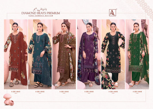 Diamond Beats Premium Alok Cambric Cotton Karachi Salwar Suits Wholesaler