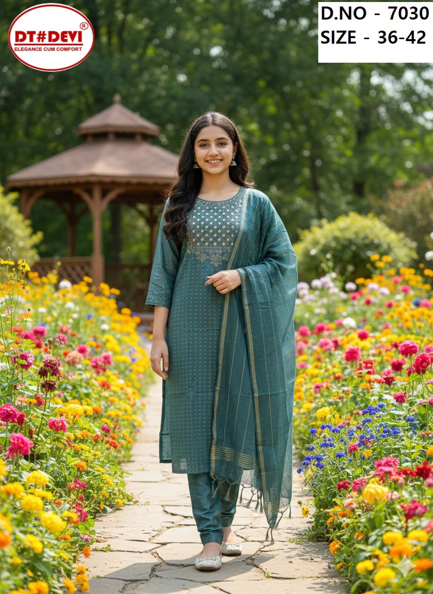 Diamond Dn 7030 Dt Devi Silk Girls Readymade Pant Suits Supplier Gujarat