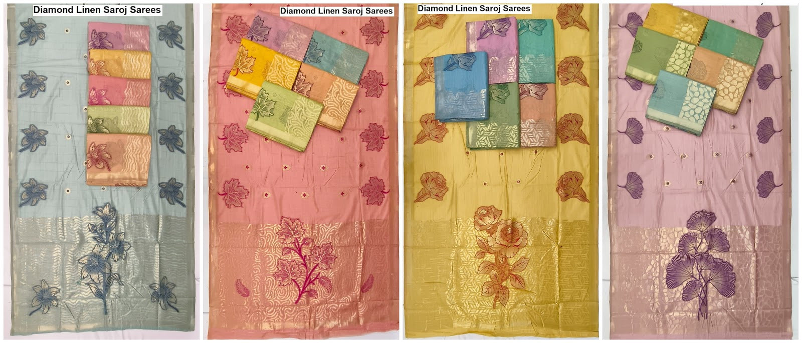 Diamond Linen Saroj Sarees Exporter Gujarat