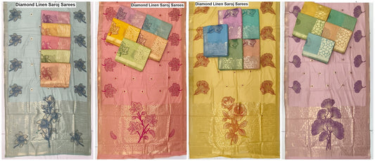 Diamond Linen Saroj Sarees Exporter Gujarat