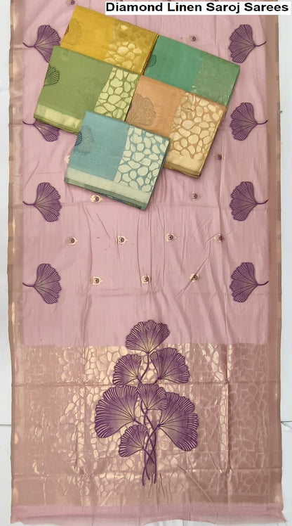 Diamond Linen Saroj Sarees Exporter Gujarat