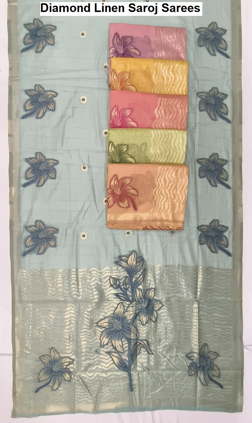 Diamond Linen Saroj Sarees Exporter Gujarat