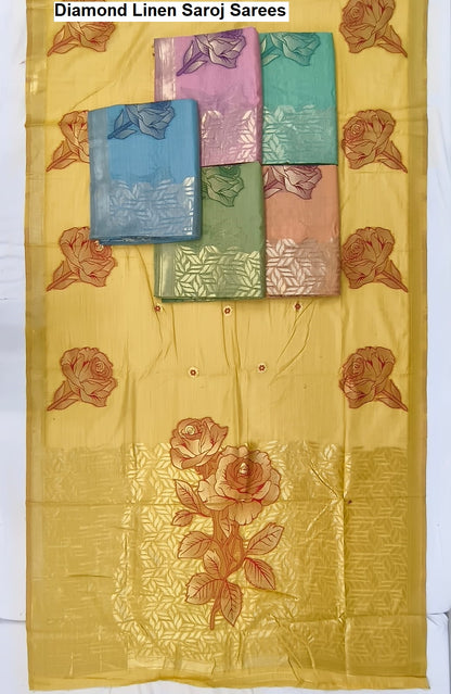 Diamond Linen Saroj Sarees Exporter Gujarat