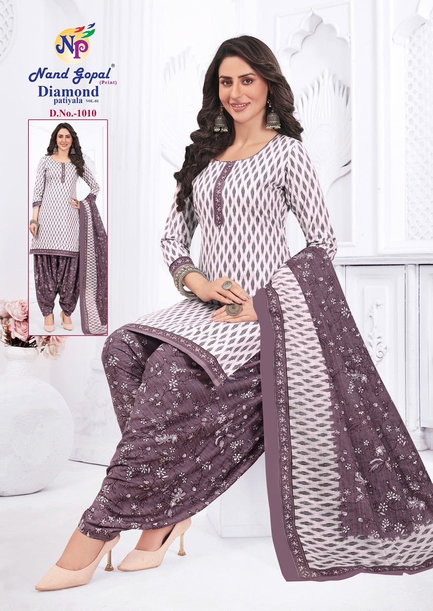 Diamond Patiyala Vol 1 Nandgopal Cotton Dress Material Supplier Ahmedabad