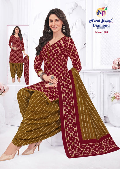 Diamond Patiyala Vol 1 Nandgopal Cotton Dress Material Supplier Ahmedabad
