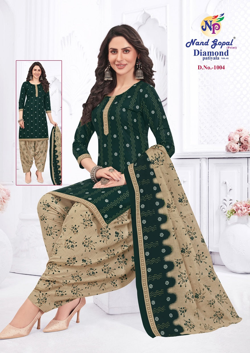Diamond Patiyala Vol 1 Nandgopal Cotton Dress Material Supplier Ahmeda – Kavya Style Plus