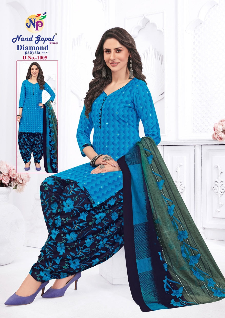 Diamond Patiyala Vol 1 Nandgopal Cotton Dress Material Supplier Ahmedabad