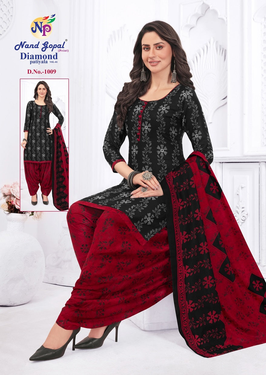 Diamond Patiyala Vol 1 Nandgopal Cotton Dress Material Supplier Ahmedabad