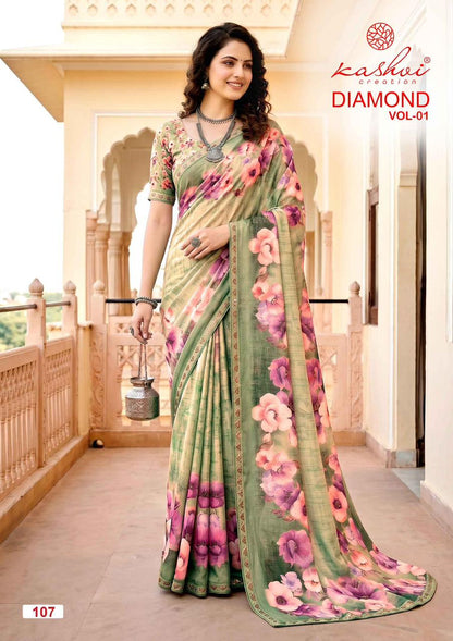 Diamond Vol 1 Kashvi Creation Weightless Sarees Manufacturer Ahmedabad