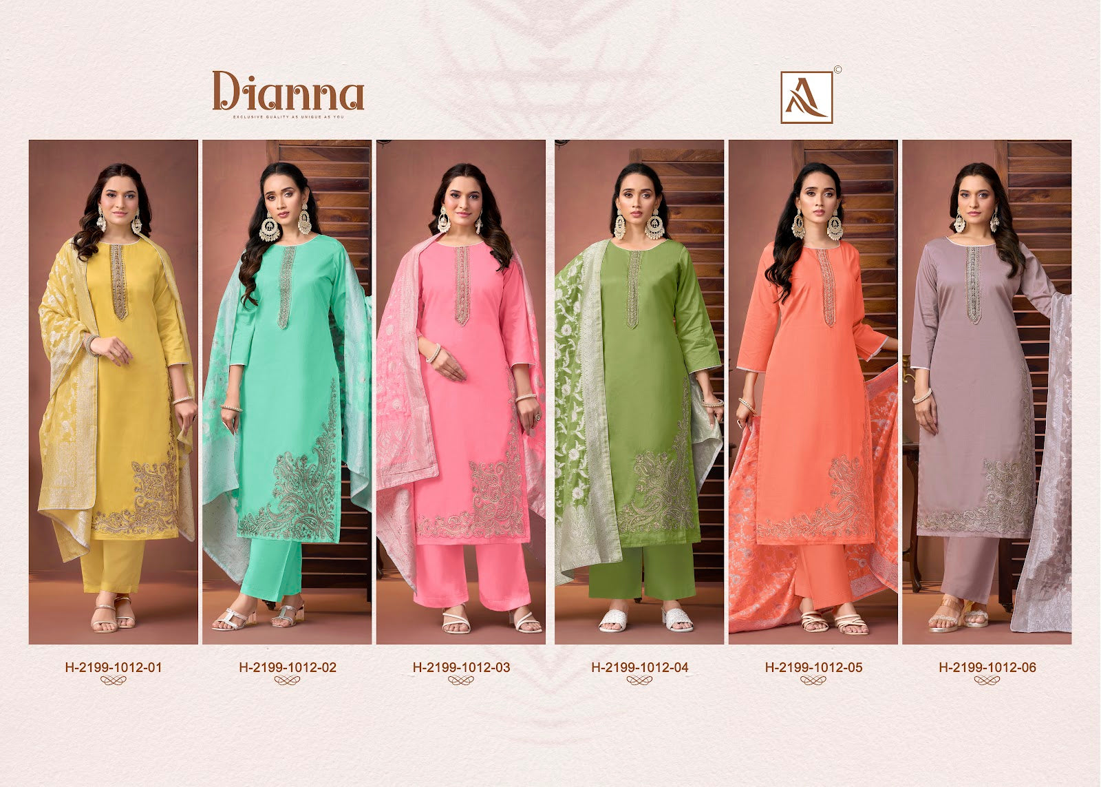 Dianna Alok Pure Zam Karachi Salwar Suits Wholesaler Ahmedabad