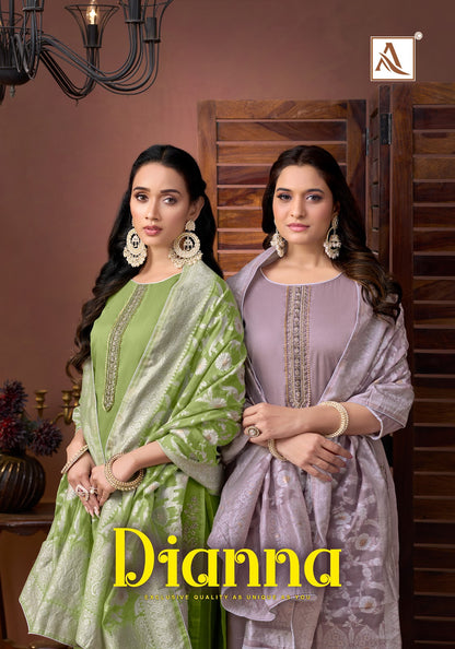 Dianna Alok Pure Zam Karachi Salwar Suits Wholesaler Ahmedabad