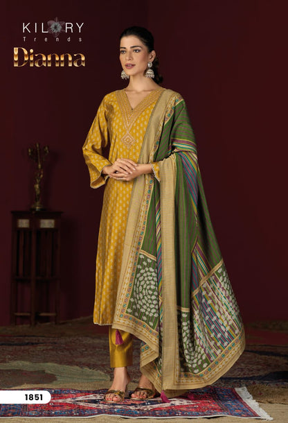 Dianna Kilory Pure Muslin Pant Style Suits Manufacturer Ahmedabad