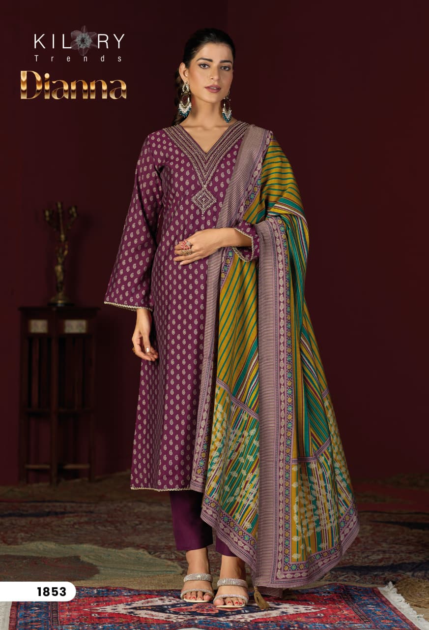 Dianna Kilory Pure Muslin Pant Style Suits Manufacturer Ahmedabad