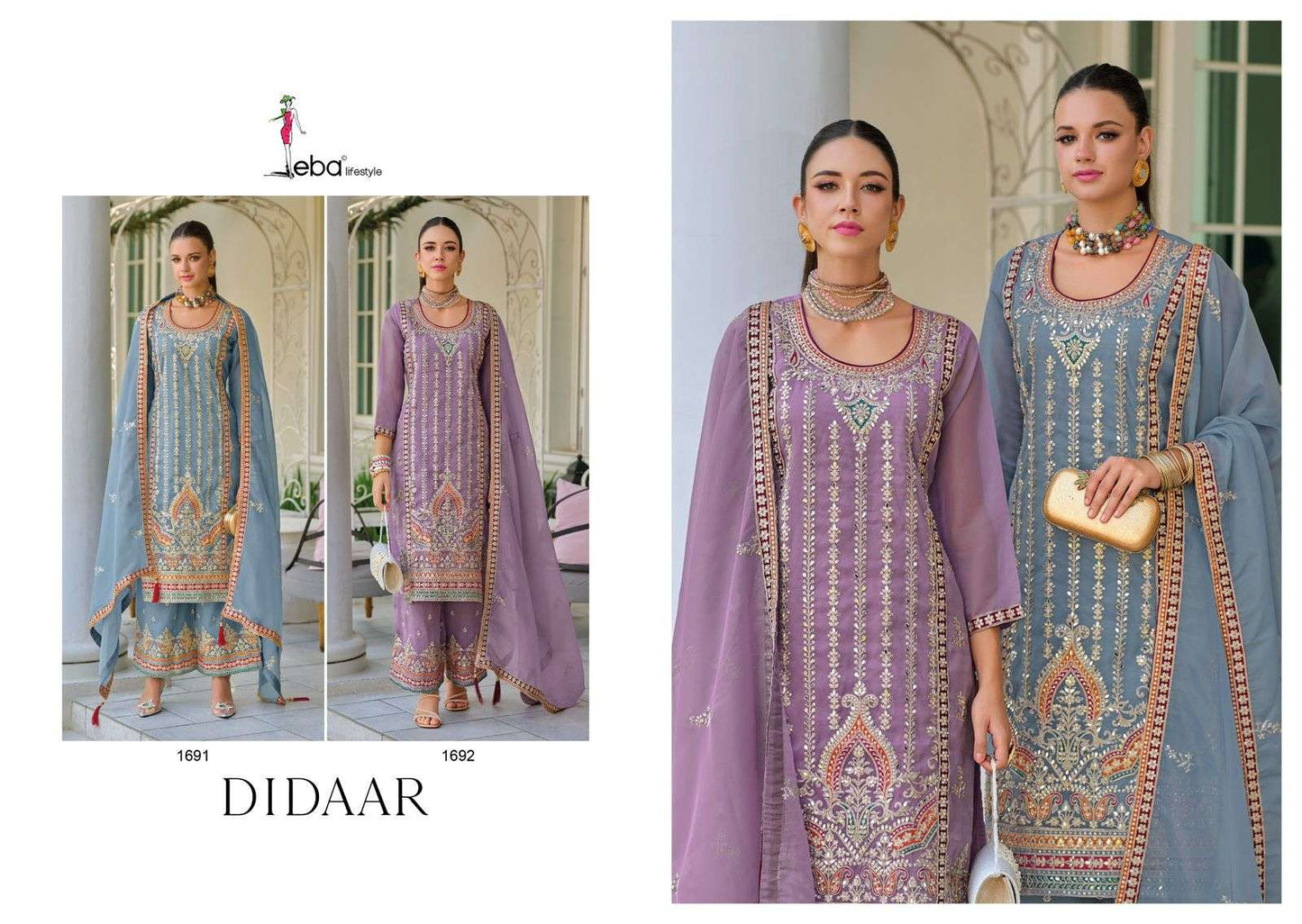 Didaar Eba Lifestyle Simmer Readymade Plazzo Style Suits Wholesale