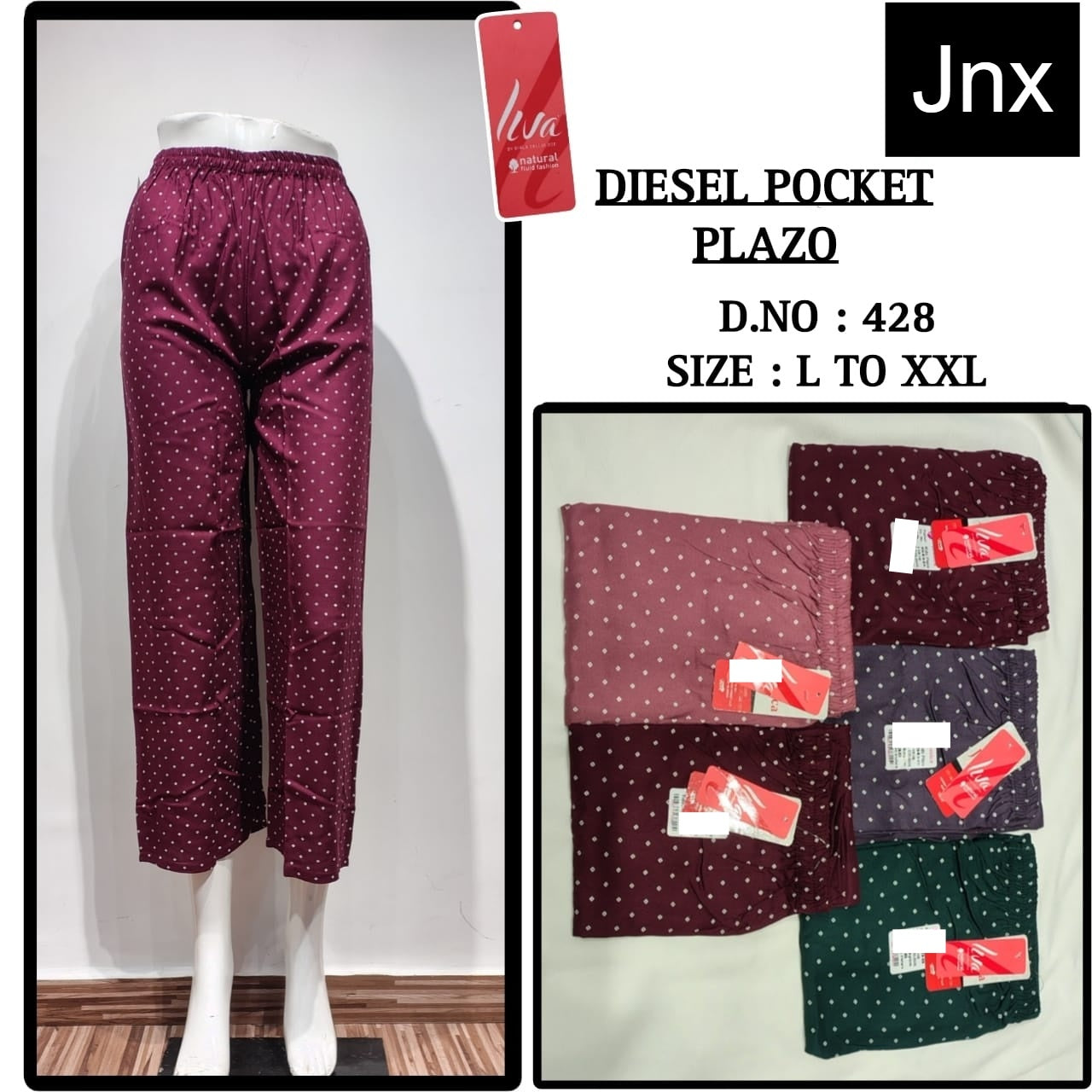 Diesel Jnx Liva Rayon Branded Palazzo Manufacturer