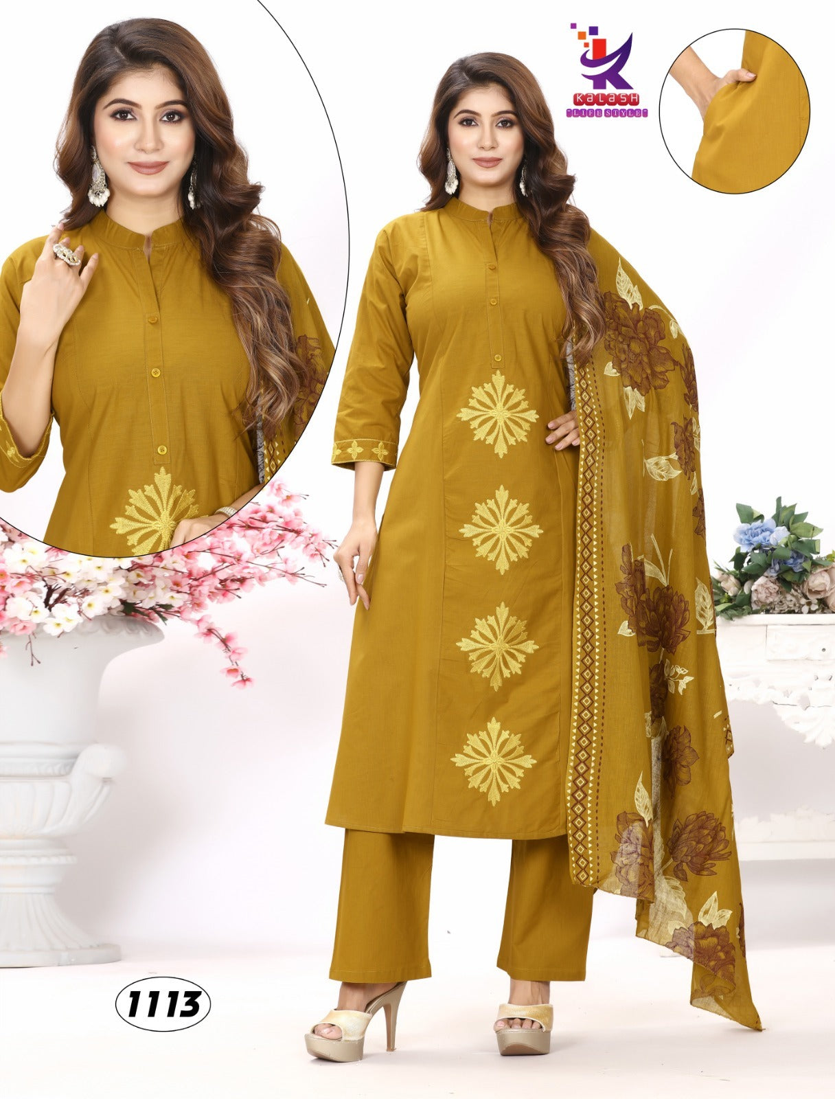 Different Class Mlm Kalash Lifestyle Cotton Readymade Pant Style Suits Wholesaler