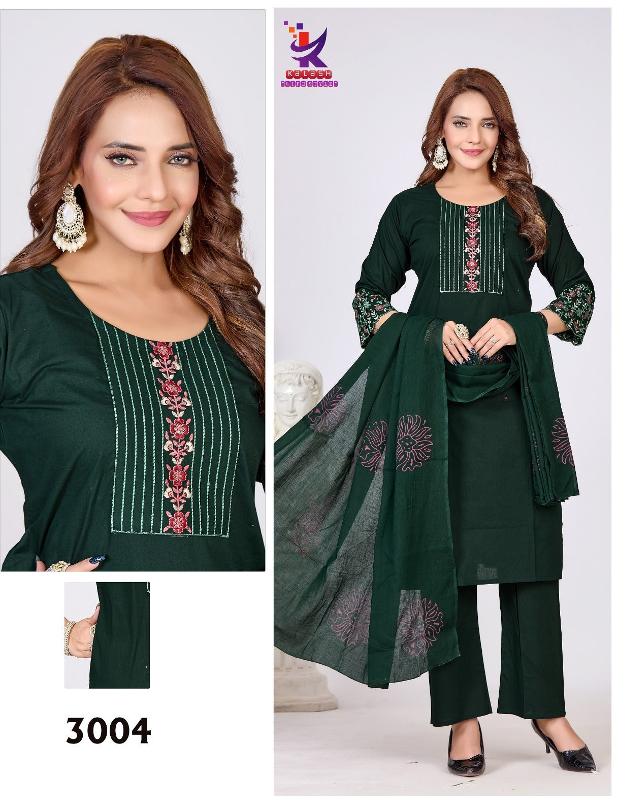 Different Look Mlm Kalash Lifestyle Dhabu Readymade Cotton Pant Suits Exporter India