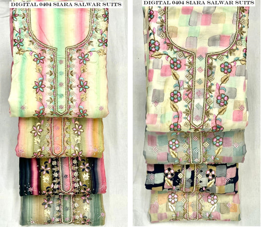 Digital 0404 Siara Viscose Muslin Salwar Suits Wholesale Rate