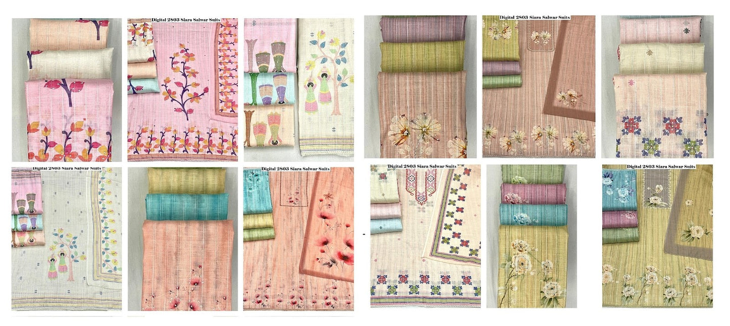 Digital 2803 Siara Linen Cotton Salwar Suits Exporter Gujarat