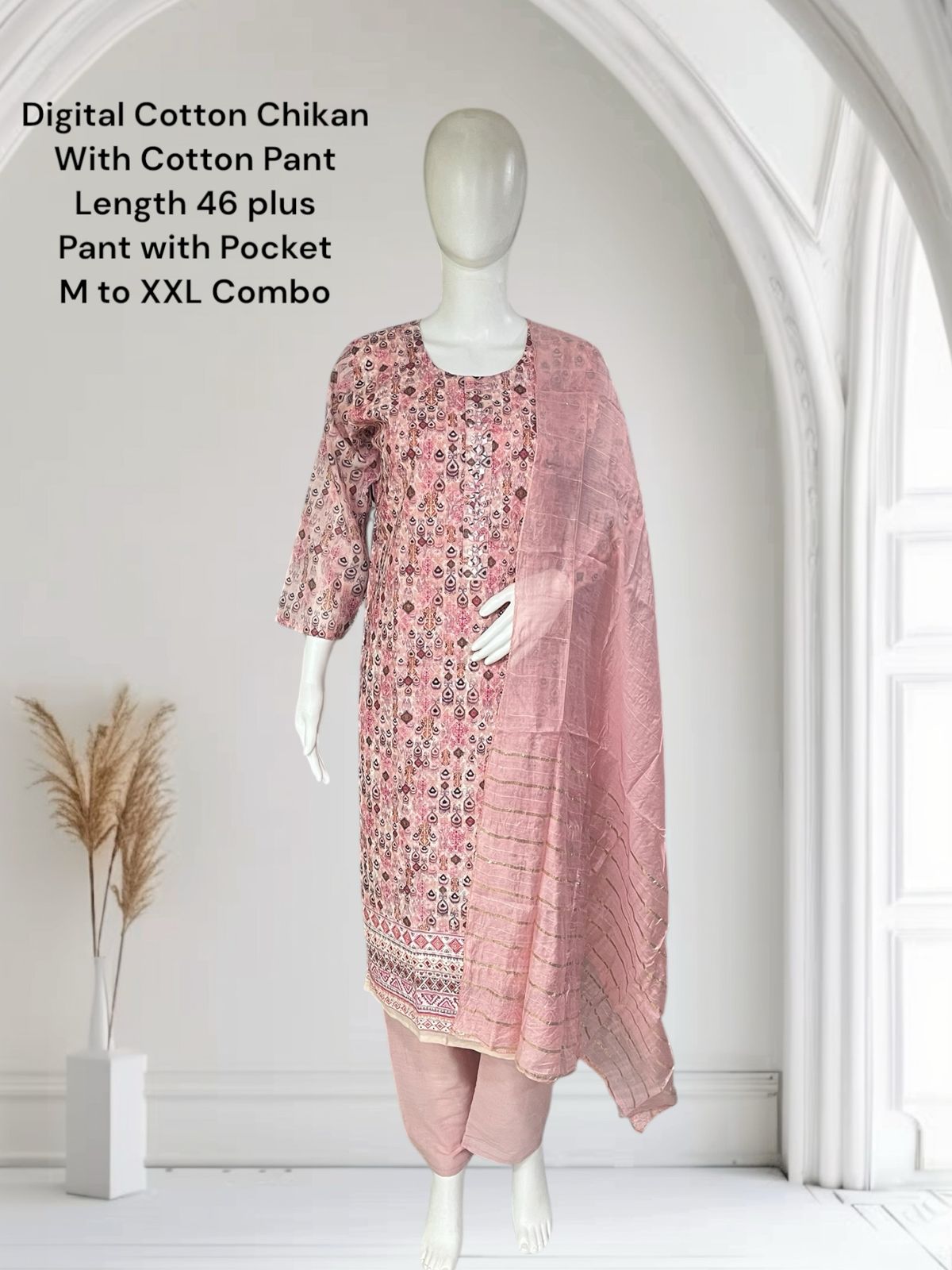 Digital Chikan 0105 Ayg Cotton Readymade Pant Style Suits Supplier Gujarat