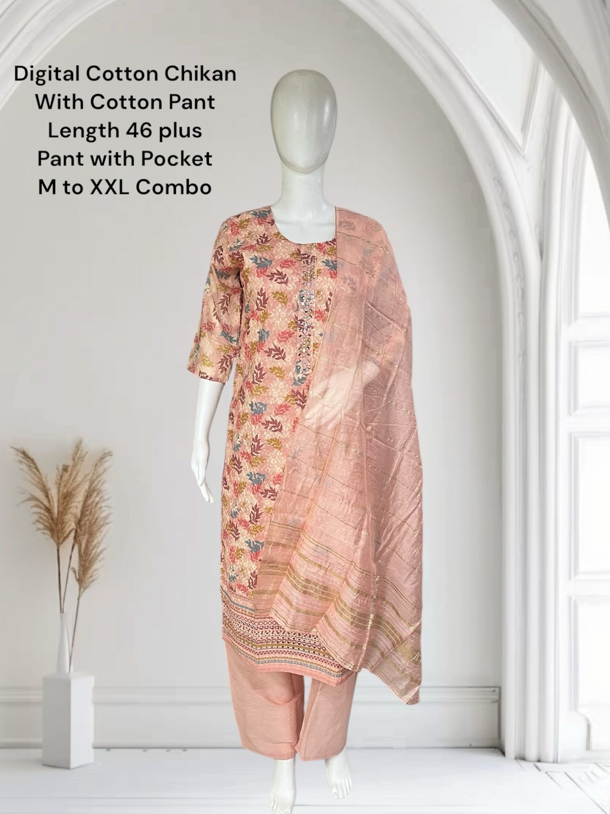 Digital Chikan 0105 Ayg Cotton Readymade Pant Style Suits Supplier Gujarat