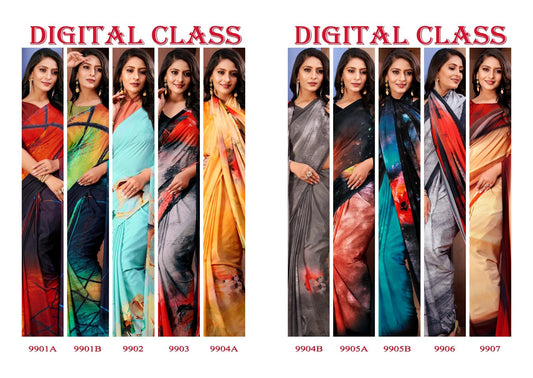 Digital Class Sushma Crape Sarees Exporter India