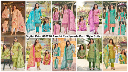 Digital Print 020226 Aanchi Cosmos Readymade Pant Style Suits Wholesale Price