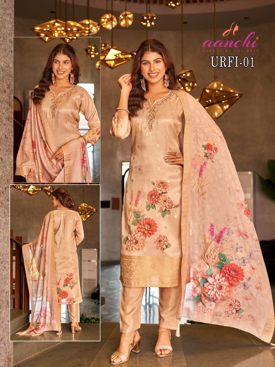 Digital Print 020226 Aanchi Cosmos Readymade Pant Style Suits Wholesale Price