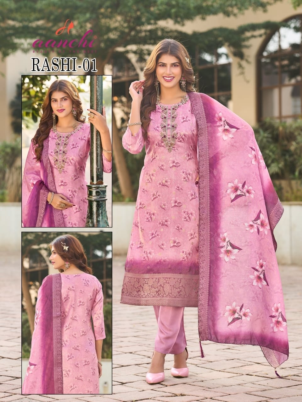 Digital Print 020226 Aanchi Cosmos Readymade Pant Style Suits Wholesale Price
