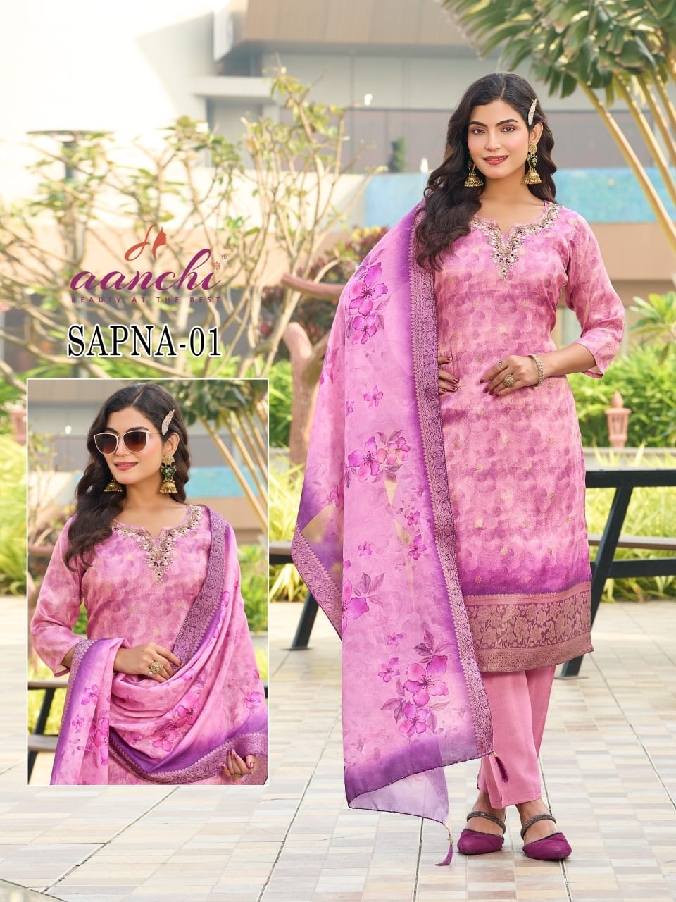 Digital Print 020226 Aanchi Cosmos Readymade Pant Style Suits Wholesale Price