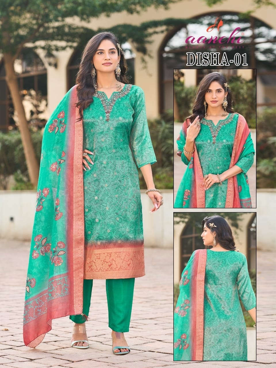 Digital Print 020226 Aanchi Cosmos Readymade Pant Style Suits Wholesale Price
