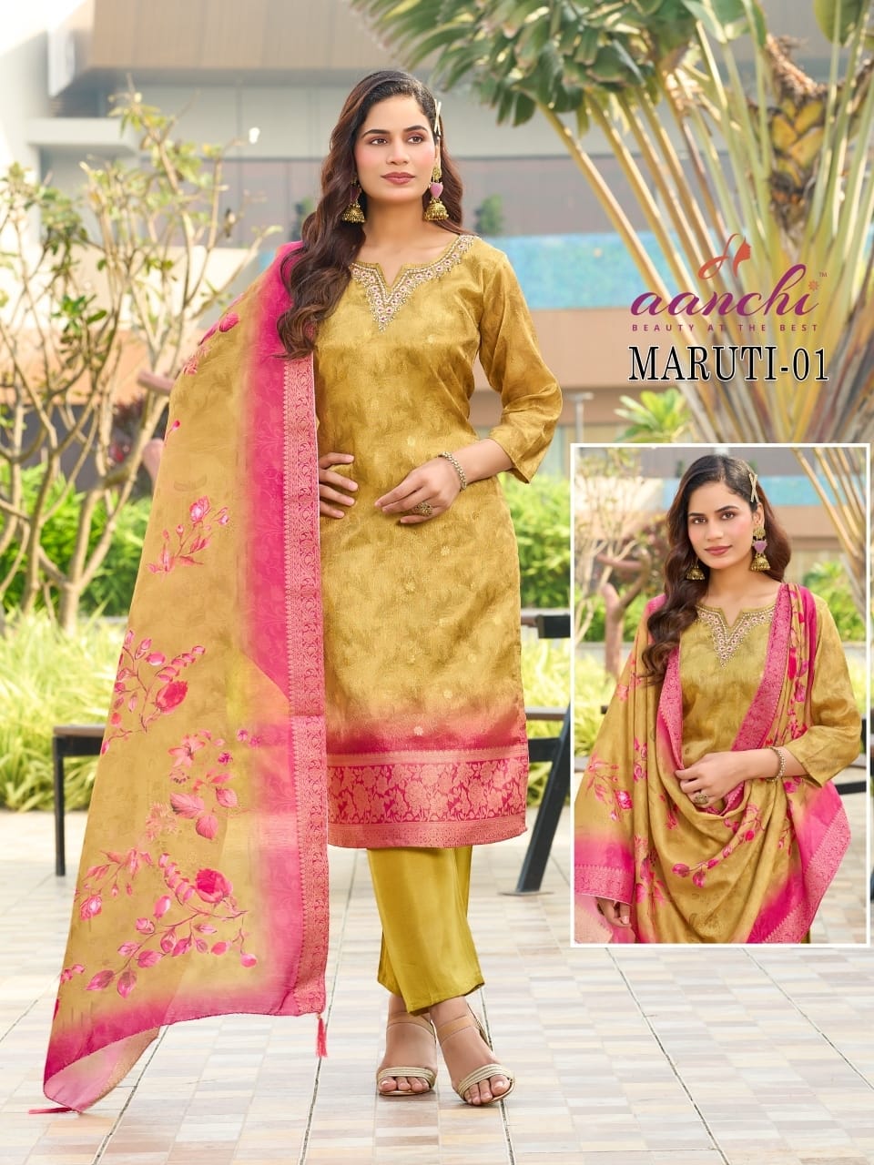 Digital Print 020226 Aanchi Cosmos Readymade Pant Style Suits Wholesale Price
