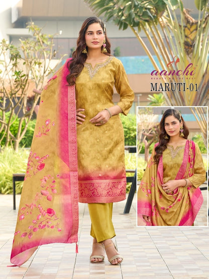 Digital Print 020226 Aanchi Cosmos Readymade Pant Style Suits Wholesale Price