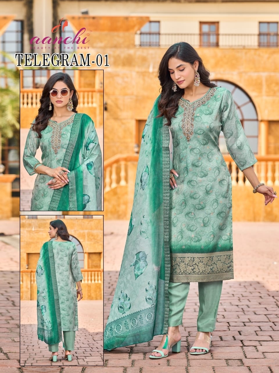 Digital Print 020226 Aanchi Cosmos Readymade Pant Style Suits Wholesale Price