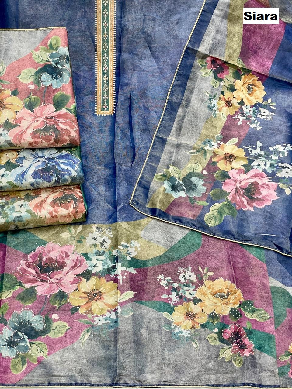 Digital Print 02 Siara Viscose Simmer Salwar Suits Wholesaler Gujarat