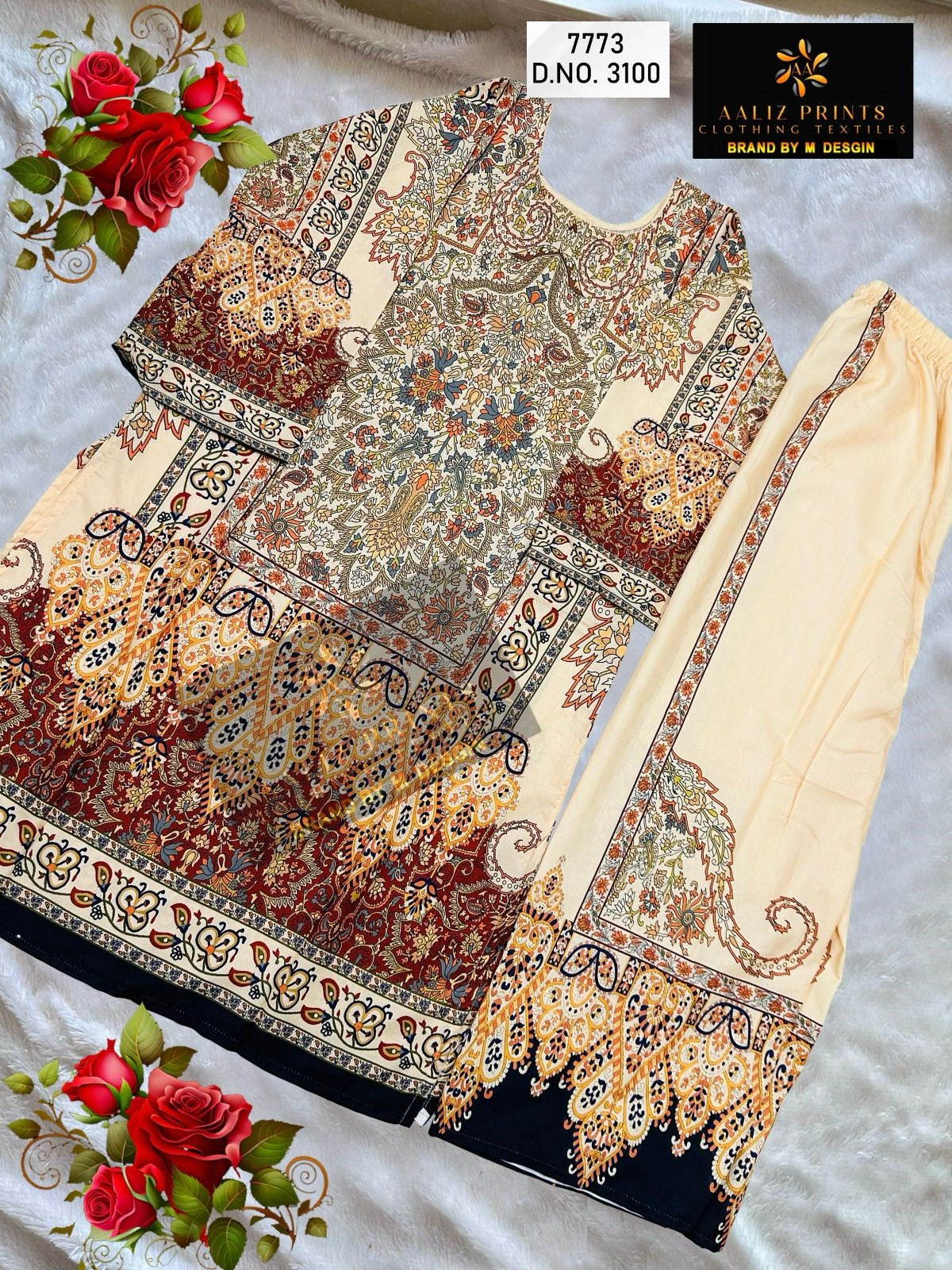 Digital Print 0407 Aaliz Prints Lawn Co Ord Set Supplier Gujarat