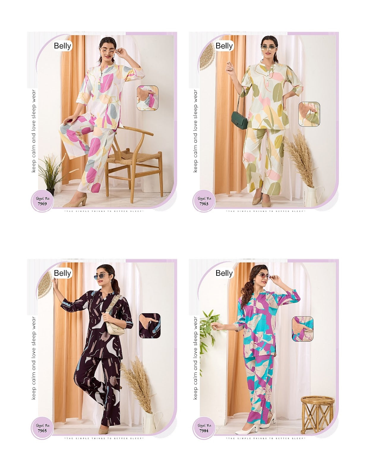 Digital Print 0506 Belly Reyon Co Ord Set Wholesaler Gujarat