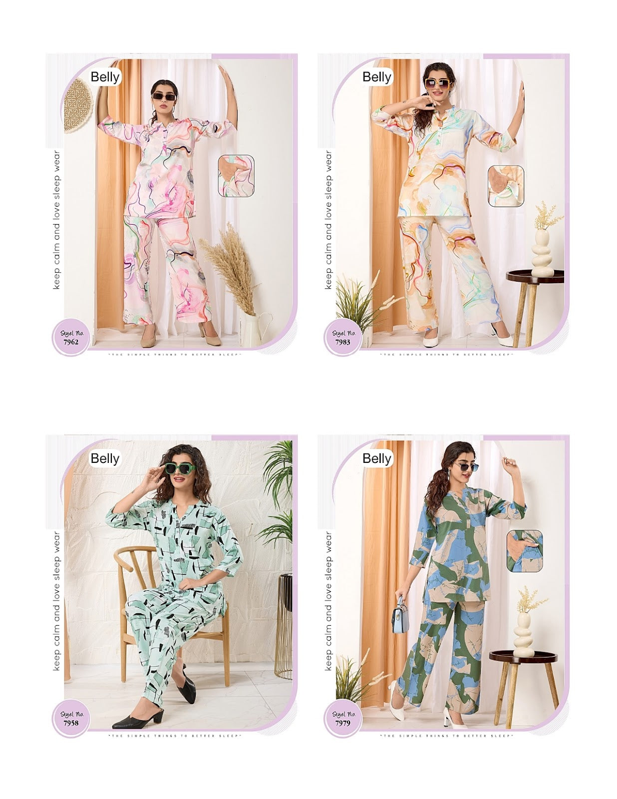 Digital Print 0506 Belly Reyon Co Ord Set Wholesaler Gujarat