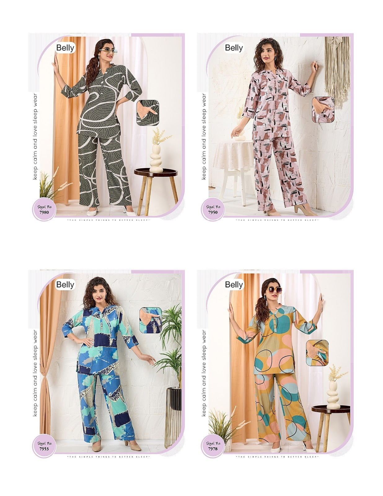 Digital Print 0506 Belly Reyon Co Ord Set Wholesaler Gujarat