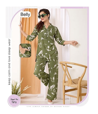 Digital Print 0506 Belly Reyon Co Ord Set Wholesaler Gujarat