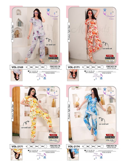 Digital Print 141025 Diamond Queen Reyon Co Ord Set Supplier Gujarat