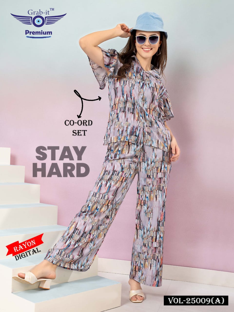 Digital Print 25009 A Grab It Rayon Co Ord Set Wholesale Price