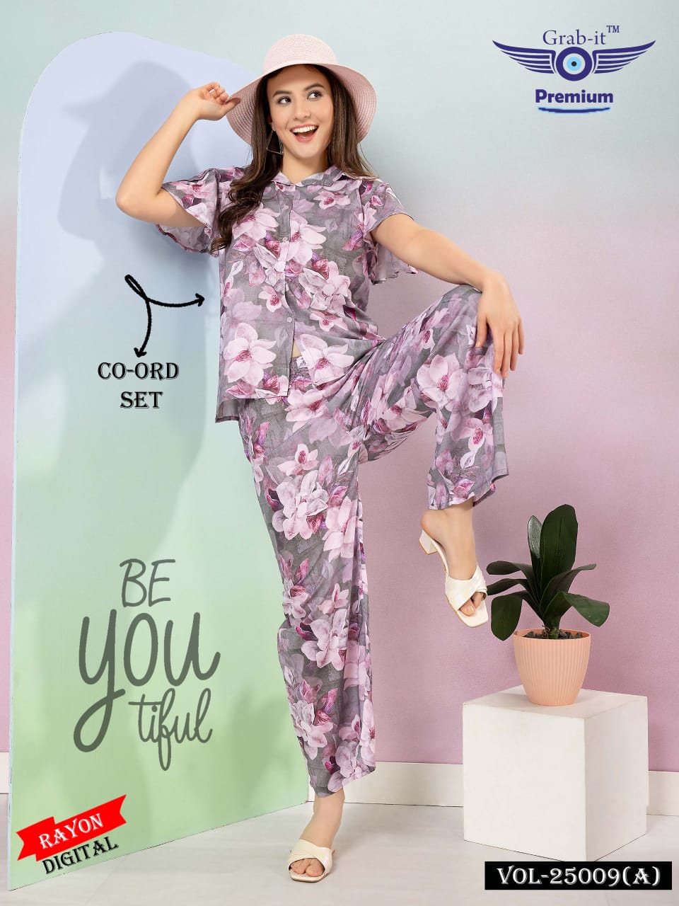 Digital Print 25009 A Grab It Rayon Co Ord Set Wholesale Price