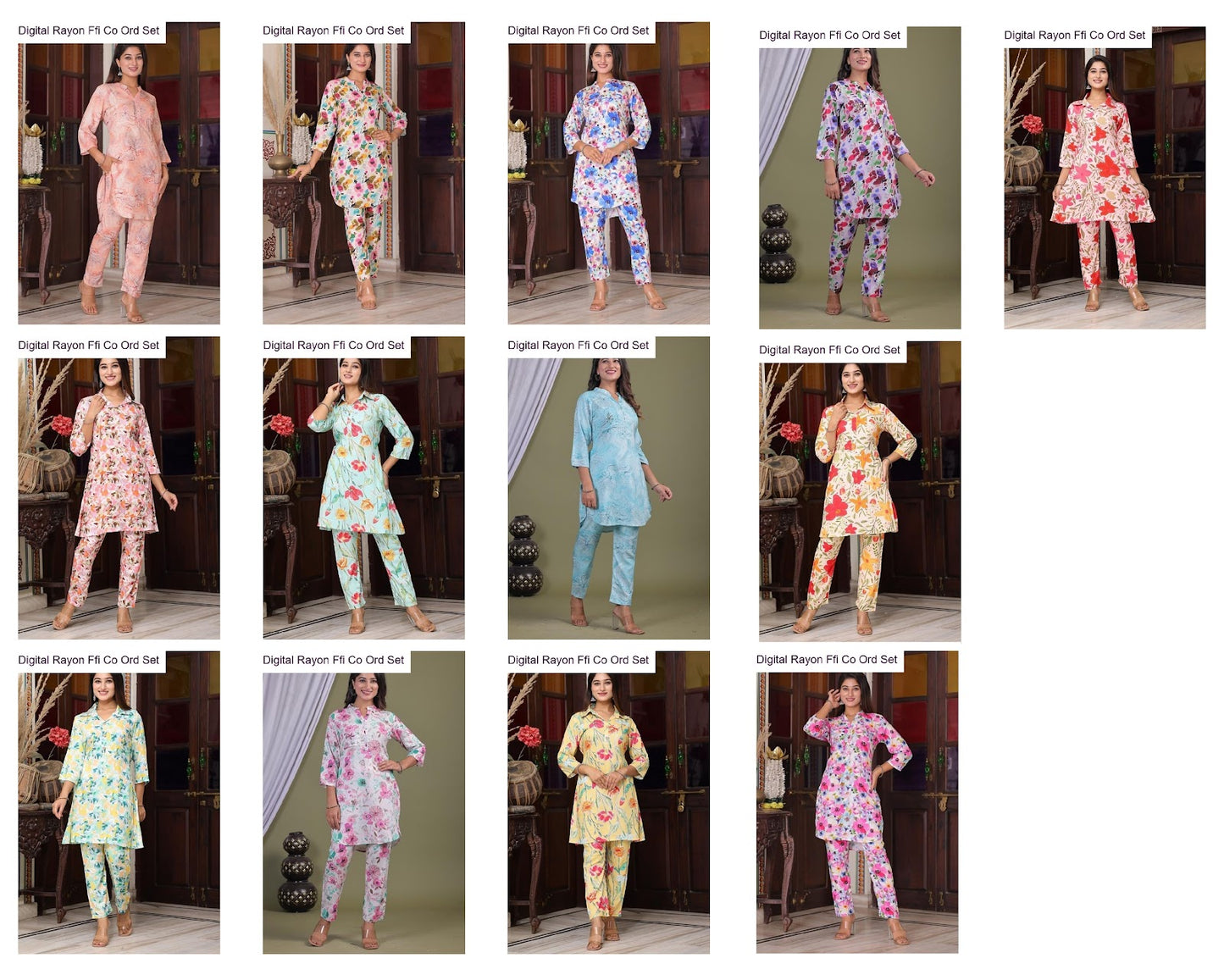 Digital Rayon Ffi Heavy Rayon Co Ord Set Wholesaler Ahmedabad