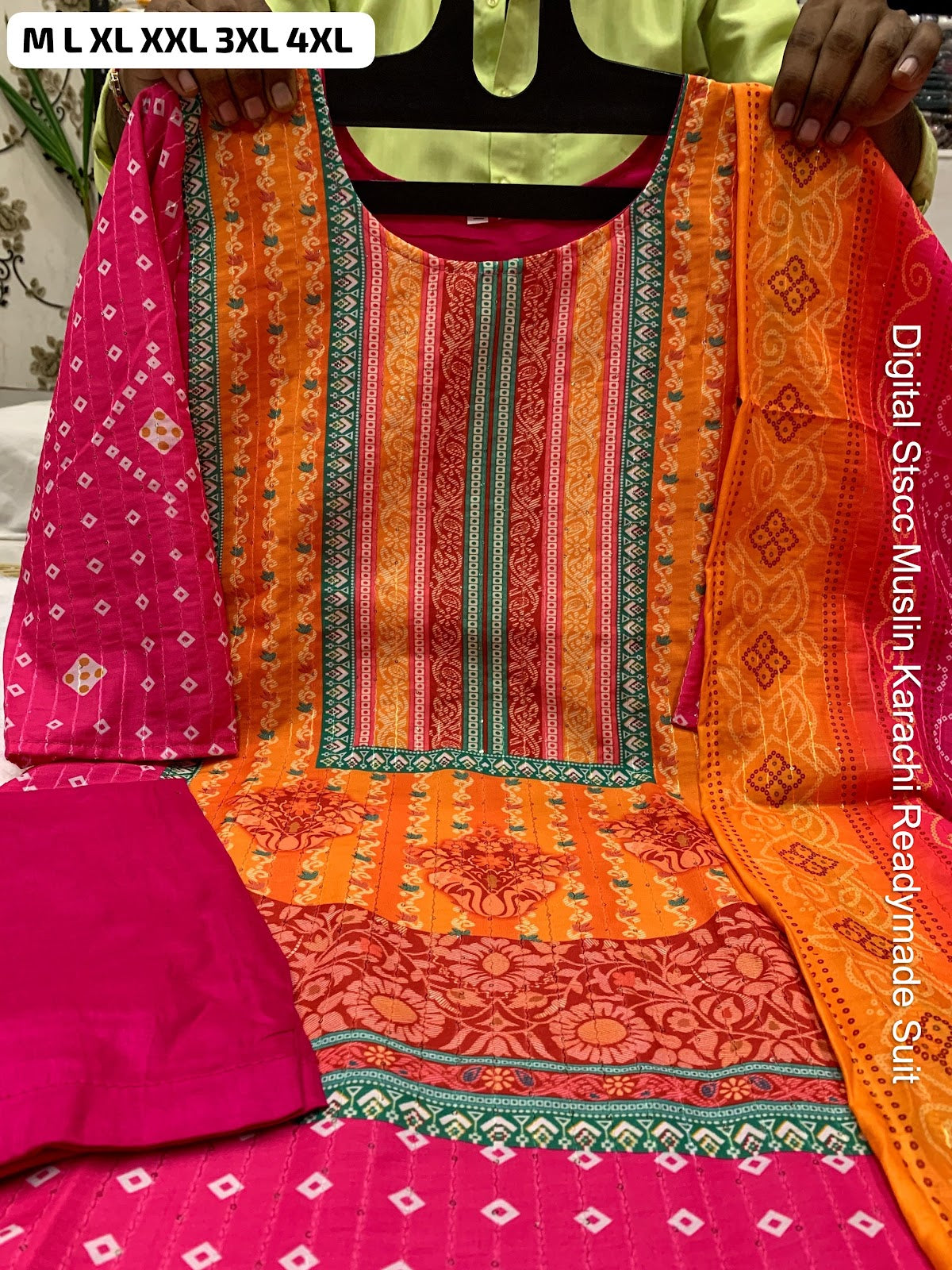Digital Stscc Pure Muslin Karachi Readymade Suits Wholesaler