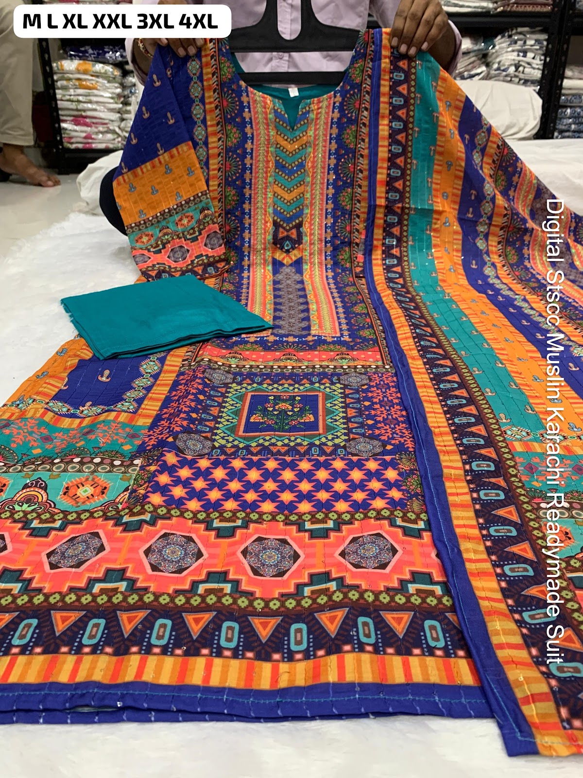 Digital Stscc Pure Muslin Karachi Readymade Suits Wholesaler